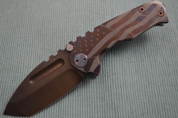 Medford Knife and Tool Micro Praetorian T, Custom American Flag Artwork (SOLD)