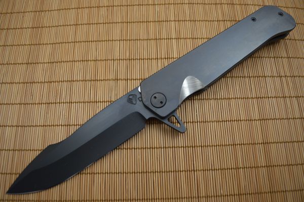 Medford Knife and Tool GIGANTES, Frame-Lock Flipper, Black PVD Coated (SOLD)