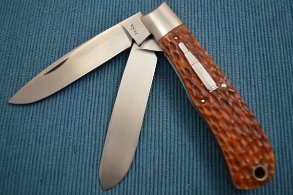 Enrique Pena Classic Remington 1123 Bullet Two-Blade Trapper Folding Knife (SOLD)