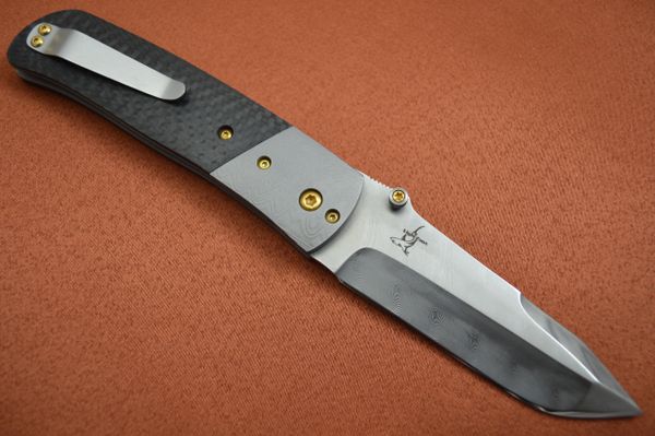 Greg Lightfoot Dress 460 Mag, Damasteel Blade / Bolster, 24K Gold Hardware (SOLD)