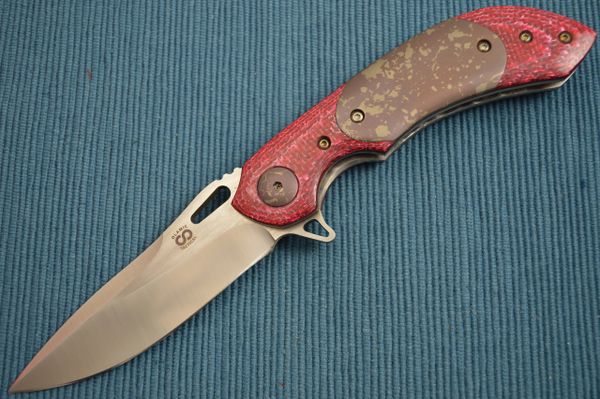 Olamic Cutlery Wayfarer Compact, One-Off Multi-Color Anodizing, Filework (SOLD)