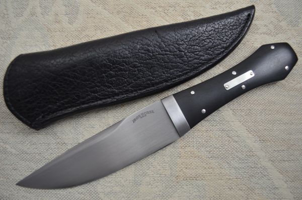 Billy Bob Sowell, M.S. "Carrigan Bowie", Coffin-Shaped Ebony Handle (SOLD)