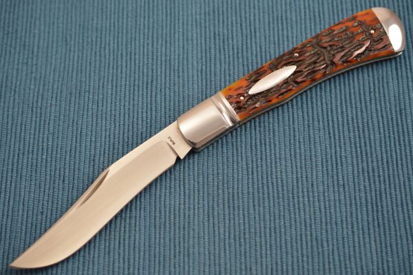 Bill Ruple Jigged Bone Trapper, Slip Joint Folding Knife, Double Bolstered (SOLD)