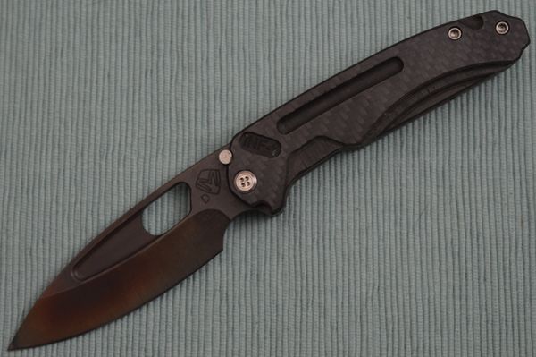 Medford Knife and Tool INFRACTION, Vulcanized D2 Blade, Carbon Fiber and Bronze Anodized Handle (SOLD)