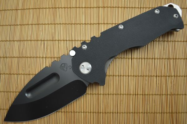 Medford Knife and Tool Praetorian G, D2 PVD Blade, Black G10 and Flamed Titanium Handle (SOLD)