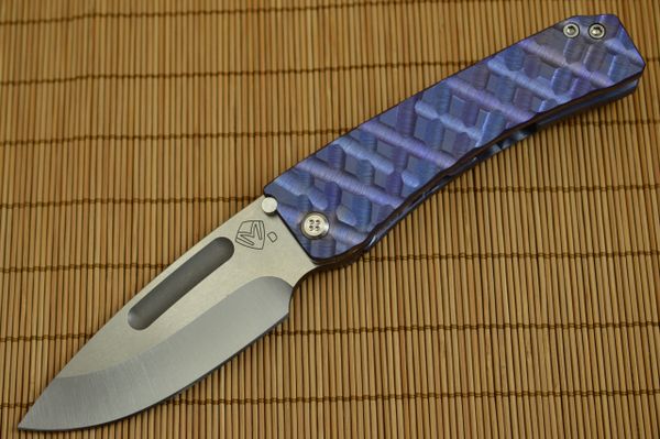 Medford Knife and Tool MIDI MARAUDER, Custom Sculpted and Anodized Titanium Frame (SOLD)