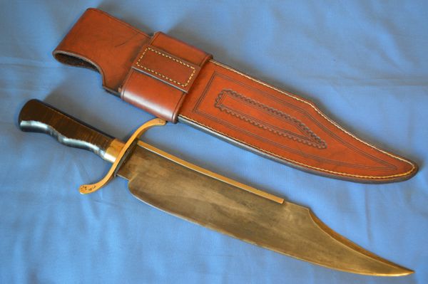 Joe Keeslar, M.S. MUSSO BOWIE Reproduction, #6 of 10, Leather Sheath (SOLD)