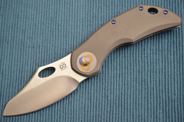 Olamic Cutlery BUSKER, Semper M390 Blade, Dark Blasted Titanium Frame (SOLD)