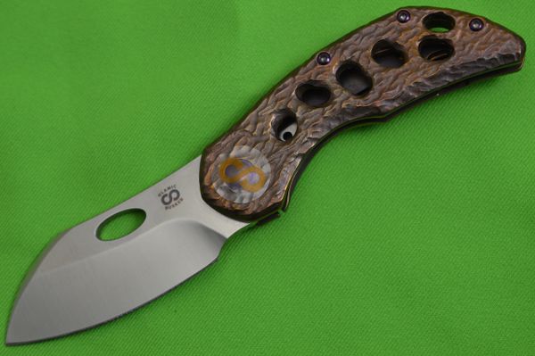 Olamic Cutlery BUSKER, "iSolo Special Edition", Largo M390 Blade, Molten Titanium Frame (SOLD)