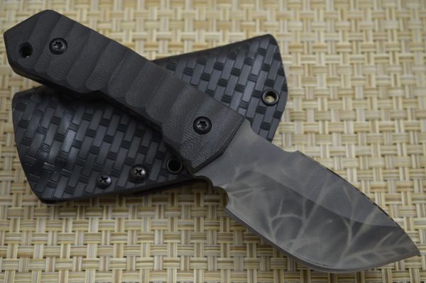 Crusader Forge VIS F Tactical Fixed Blade, Dammeron Camo Finish, Tek-Lok Kydex Sheath (SOLD)