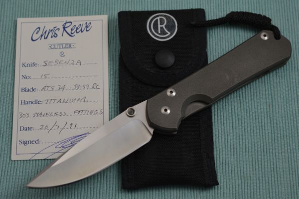 ORIGINAL Chris Reeve Handmade SEBENZA, Serial No. H15, Dated 1991 (SOLD)