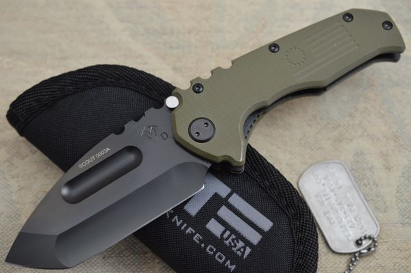 Medford MKT Praetorian SCOUT Liner-Lock Knife, OD Green G-10, Serialized #0003A (SOLD)