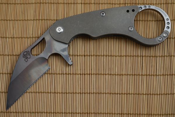 Medford Knife and Tool BURUNG Karambit, Bronze Titanium Frame, Vulcanized Blade (SOLD)