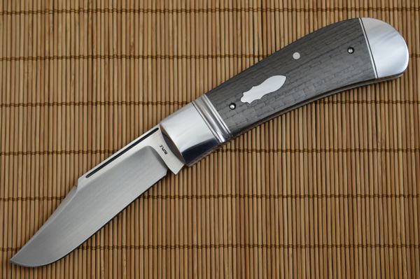 Bill Ruple LANNY'S CLIP, Custom Double Bolsters, Carbon Fiber Scales (SOLD)