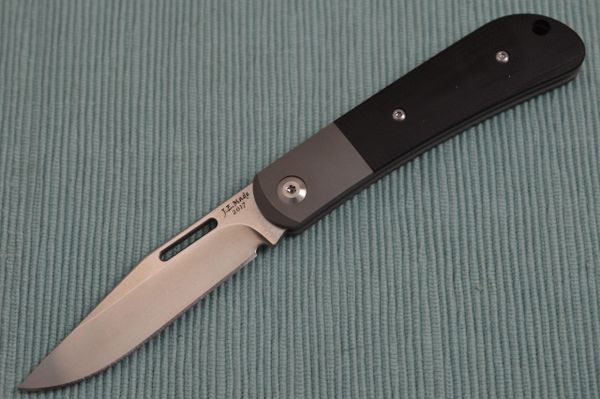 J.E. Made Slip-Joint Folder, Black G10 Scales, Titanium Bolster, S35VN (SOLD OUT)