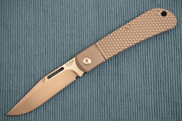 J.E. Made Titanium "Honeycomb" Slip-Joint Folder, S35VN (SOLD OUT)