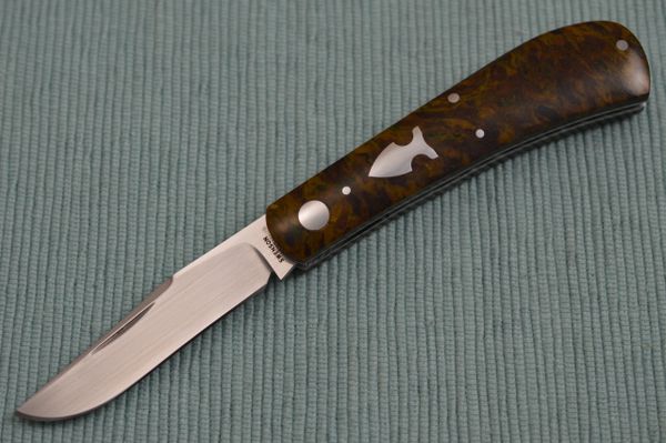 Luke Swenson Rag Micarta Shadow Pattern Trapper, Blade Show 2018 (SOLD)