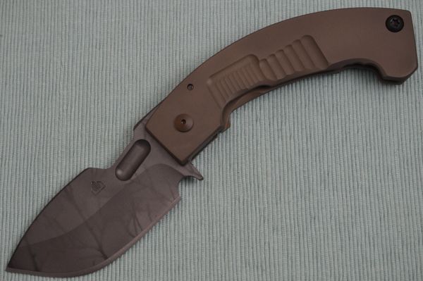 Crusader Forge APEX NORDIC, Drop Point Blade, Dammeron Camo Finish, Anodized Titanium Frame, 2018 Blade Show (SOLD)