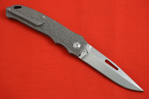 J.E. Made "New York Special" Slip-Joint Folding Knife, Jigged Titanium Handle (SOLD OUT)