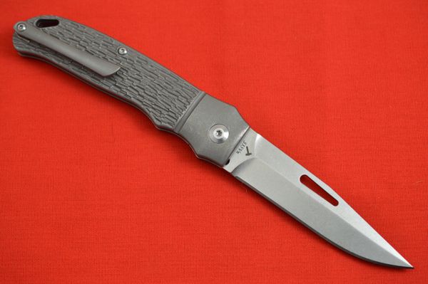 J.E. Made "New York Special" Slip-Joint Folding Knife, Jigged Titanium Handle, Faux Bolster (SOLD OUT)