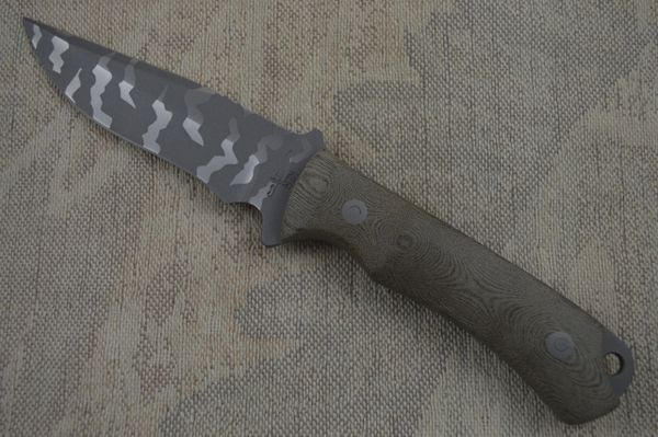 Kevin Hoffman KLH Duo-Tone Camo "Back Country" Fixed Blade Knife (SOLD)