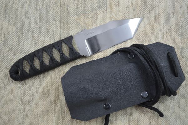 Wally Hayes Japanese-Style Stingray Cord Wrapped Tanto Neck Knife (SOLD)