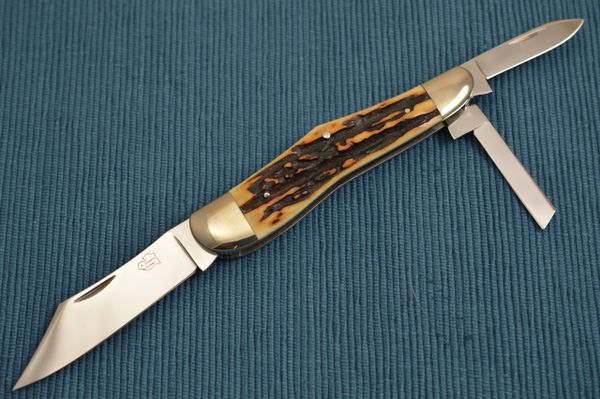 Robert Enders Three-Blade Stag Whittler, Slip-Joint Folding Knife (SOLD)