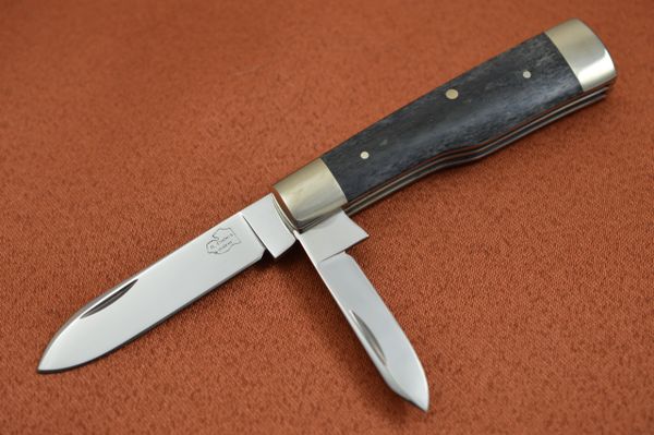 Robert Enders Two-Blade Gunstock, Smooth Bone Slip-Joint Folding Knife (SOLD)