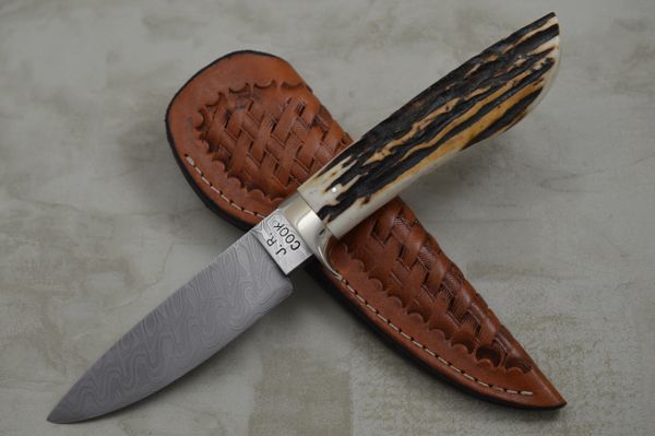 James R. Cook M.S. Damascus Blue Bayou Hunter