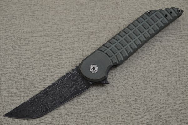 Jake Hoback Custom Damascus Kwaiback, Frag Pattern Monkey Edge Exclusive (SOLD)