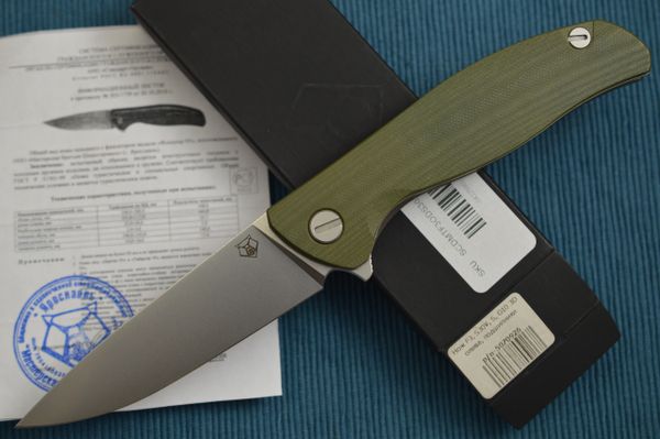 Shirogorov F3 Liner-Lock Flipper, S30V, OD Green G10, 3D Clip (SOLD)