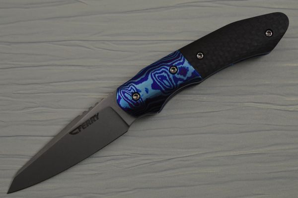 Tom Ferry M.S. INSIDIOUS Timascus Flipper Folding Knife (SOLD)