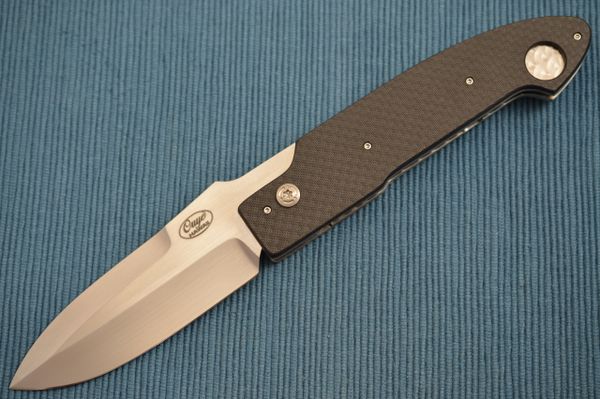 Keith Ouye Engraved "Dragon", Custom Liner-Lock Flipper Knife (SOLD)