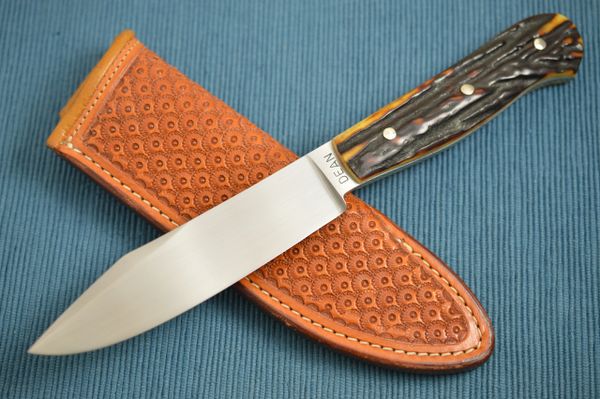 Harvey Dean, M.S. Stag HICKOK Bowie, Paul Long Leather Sheath