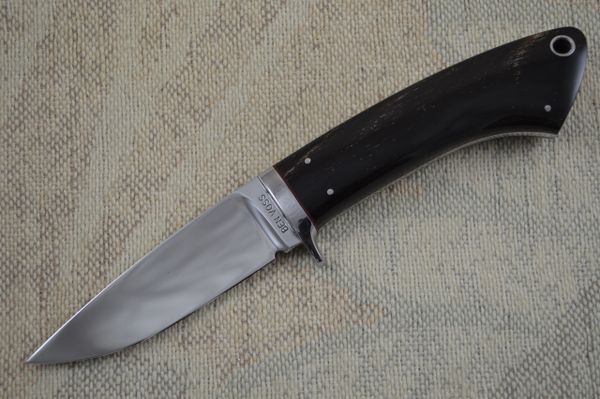 Ben Voss Custom Fixed Blade Hunting Knife, Buffalo Horn Handle (SOLD)