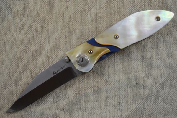 Allen Elishewitz SHADOW Custom Folder, Gold Lip Pearl Scales (SOLD)