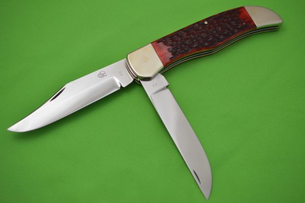 Robert Enders Large Two-Blade Folding Hunter, Jigged Bone, Slip-Joint Knife (TRADED)