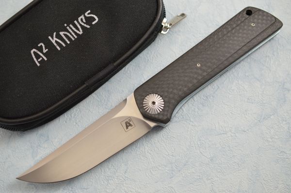 A2 Knives Custom Front Flipper "Warrior", Liong Mah Design (SOLD)