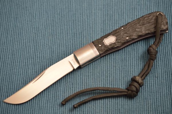 Bill Ruple Jigged Micarta Trapper, Slip-Joint Folding Knife, Red Liners (SOLD)
