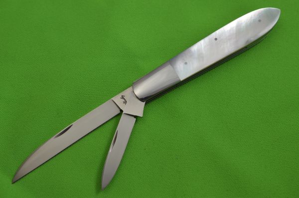 Eugene Shadley White Mother Of Pearl 2-Blade Wharncliffe Jack