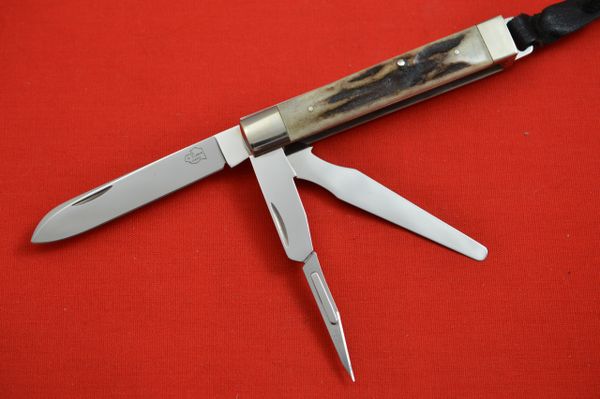 Robert Enders Three-Blade Slip-Joint Stag Doctors Knife (SOLD)