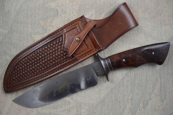 John White, MS, 7 1/2" W-2 Camp Knife, Paul Long Sheath (SOLD)