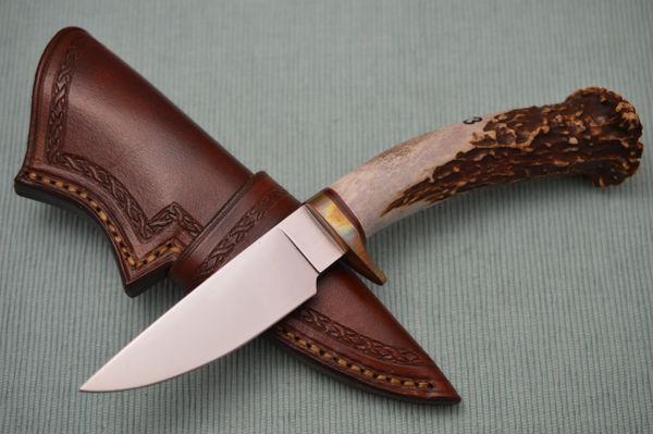 Larry Fuegen, M.S. Crown Stag Hunter, Tooled Leather Sheath (SOLD)