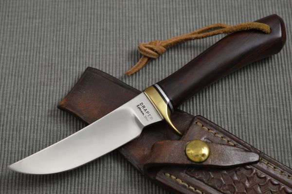 Harvey Draper "Cougar" Hunting Knife and Tooled Leather Sheath (SOLD)