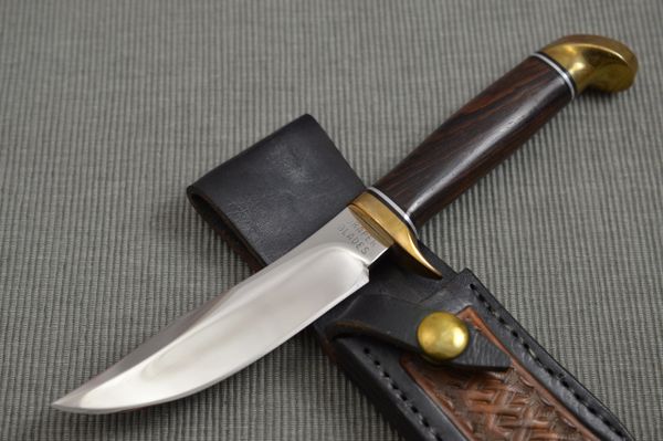 Harvey Draper "Karl Hunt" Hunting Knife and Tooled Leather Sheath