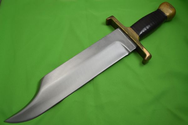 Vintage Buck Custom Shop San Diego, Iron Mistress Bowie Knife, Stacked Leather Handle (SOLD)
