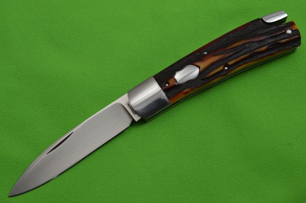 Luke Swenson Stag Tail-Lock Folding Knife (SOLD)