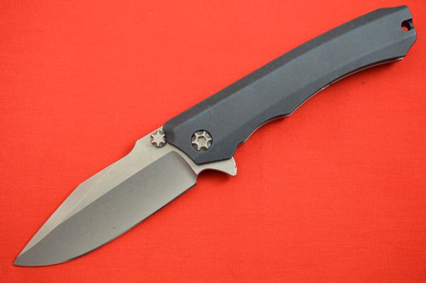 Heretic Knives WRAITH Flipper, Breakthrough Blue, Stonewashed CPM-154 (SOLD)