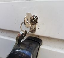 Metal garage door lock