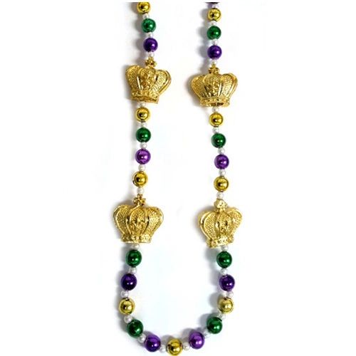 36" Crowns - Purple, Green, & Gold Beads